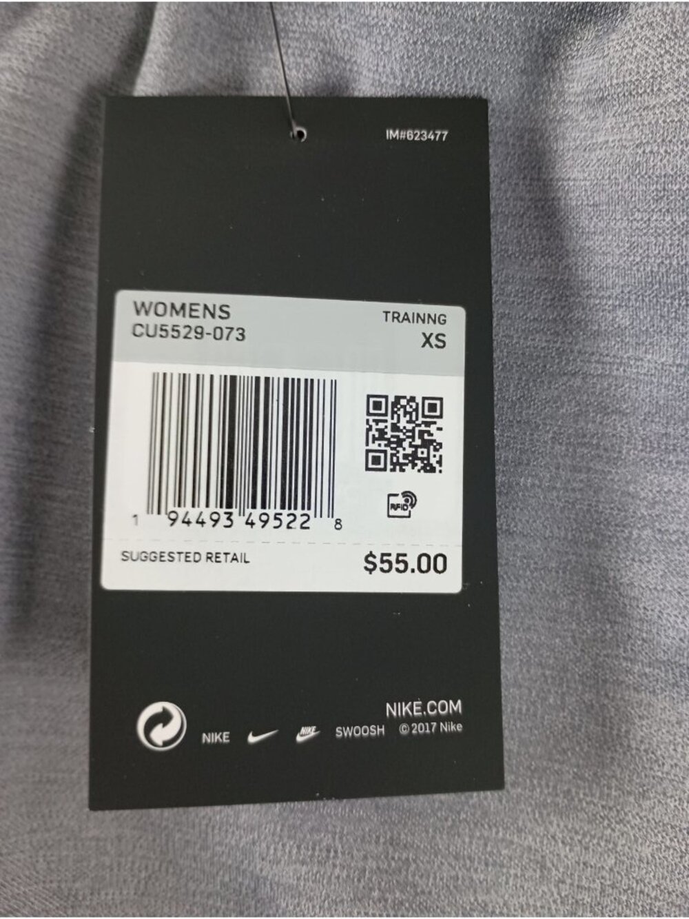 Nike Women's Gray Therma Fit Training Sweatpants Size XS New - Picture 6 of 8